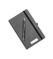 Kişiye Özel İsimli Defter ve Kişiye Özel İsimli Metal Kalem Hediye Seti - 8 Farklı Renk (Siyah)