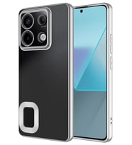 Xiaomi Redmi Note 13 Pro 5G Kılıf Köşeleri Renkli Şeffaf Kamera Korumalı Silikon Luxury Kapak (Gümüş)