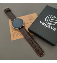 vagave Huawei Watch GT / GT2 / GT2e / GT2pro GT3 / GT3 pro 46mm İsme Özel Deri Kordon 5 Renk (Kahverengi)