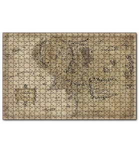 Cakapuzzle Sauron Gözünde Orta Dünya Haritası Mordor  Puzzle Yapboz MDF (Ahşap) (1000 Parça)