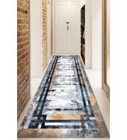 Dijital Baskılı Kaymaz Taban Yıkanabilir Modern Yolluk Ve Koridor Halısı NDU-HT-1271 (Çok Renkli)
