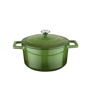 Lava Döküm Yuvarlak Tencere. Folk Çap(Ø)20cm. (Yeşil)