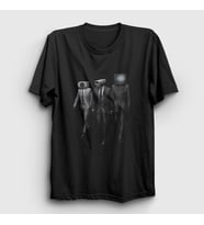 Presmono Unisex Beyaz Alliance Skibidi Toilet T-Shirt 479018tt (Siyah)