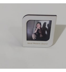 Kişiye Özel Polaroid Resim Çerçevesi (Beyaz)