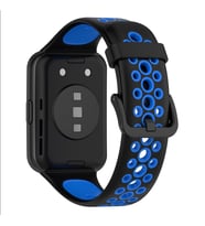 Huawei Watch Fit 2 Kordon Nike Spor Kordon (Siyah-Mavi)