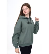 Toontoy Kız Çocuk Baskılı Sweatshirt (Yeşil)