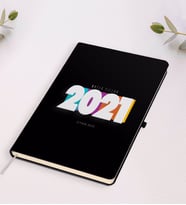 BK Gift Kişiye Özel 2024 Mutlu Yıllar Beyaz Defter-5 (Siyah)