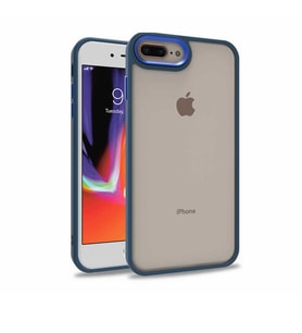 Apple iPhone 7 Plus Kılıf Case, Kamera Lens Korumalı Elektroplatin Kaplama Sert PC Koruyucu Colourful Platinum Serisi (Mavi)