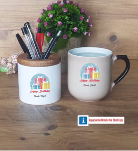 Doğum Günü Hediyesi Kalemlik, Kupa Bardak T Kişiye Özel Hediye (Model 2)