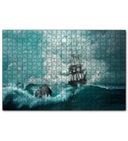 Cakapuzzle Azgın Dalgalar ve Yelkenli  Puzzle Yapboz MDF (Ahşap) (255 Parça)