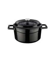 Lava Döküm Yuvarlak Tencere. Trendy Çap(Ø)20cm. (Siyah)