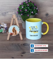 En İyi Diyetisyen Kupa Bardak Beyaz ve Fotoğraflı Ahşap Anahtarlık Hediye (Model 7)