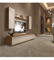 Decoraktiv Eko 5D Mdf Std Tv Ünitesi Tv Sehpası - Beyaz - Pera (Pera-Beyaz)