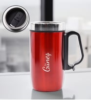 Kişiye Özel Kulplu 280 ML Çelik Termos (Kırmızı)