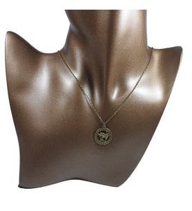 Orora Bronz/Gümüş Renk 22mm Boğa Burcu Figürlü Kolye (Bronz)