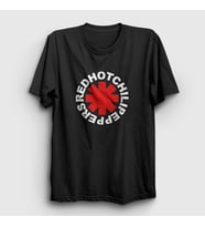 Presmono Unisex Sarı Logo Red Hot Chili Peppers T-Shirt 107288tt (Siyah)