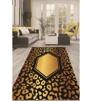 Dijital Kaymaz Taban Yıkanabilir Modern Renkli Salon Halısı Mutfak Halısı Yolluk ND-HT-858 (Gold)