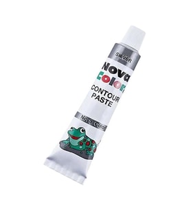Kontür Boyası 25 ml 1 Adet Cam Vitray Boyası Kontur Boyası (Gri)