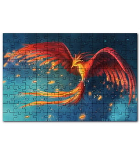 Cakapuzzle Kırmızı Anka Kuşu Puzzle Yapboz MDF (Ahşap) (1000 Parça)