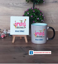 Almanca Öğretmeni Dekoratif Taş, Kupa Bardak Kırmızı Hediye (Model 8)