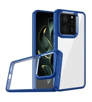 Xiaomi Mi 13T Kılıf Flora Buton,Kenar Çevresi Renkli Kılıf (Mavi)