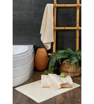 4 lü Banyo Havlu Seti (Krem)