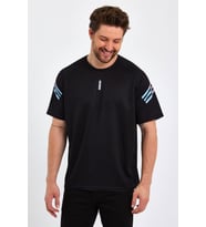 Store Erkek Spor Tişört Baskılı Fitness, Antrenman Fit T-shirt (Siyah)