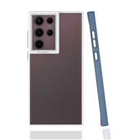 Galaxy S22 Ultra Kılıf Zore Mima Kenarları Renkli Silikon Kılıf (Lacivert)