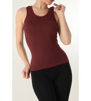 Gigotto Kadın Seamless Fitilli Atlet (Bordo)