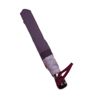 Snotline-April Bayan Şemsiye Otomatik Açılır 10Telli Kapalı Boyut 40 Cm 95 Cm Çap Yeşil Ekose (Mor)