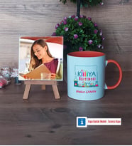 Kimya Öğretmeni Fotoğraflı Dekoratif Taş, Kupa Bardak Beyaz Hediye Öğretmenler Günü Hediyesi (Model 13)