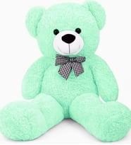 Oyuncak 85 Cm Papyonlu Peluş Ayıcık- İthal Kumaş - Premium Koleksiyon Hediyelik Ayı (% 100 YERLİ) (Turkuaz)