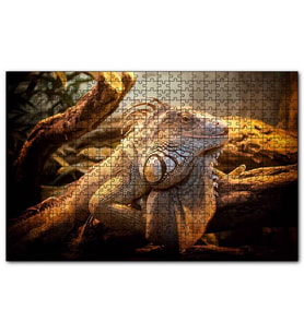 Cakapuzzle Dev Kertenkele ve Güneş Işıkları  Puzzle Yapboz MDF (Ahşap) (255 Parça)