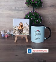 En İyi Öğretmen Fotoğraflı Dekoratif Taş, Kupa Bardak Beyaz Hediye (Model 11)