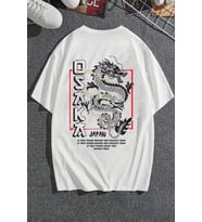 Unisex Osaka  Baskılı T-shirt (Beyaz)