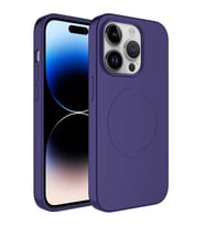 Uyumlu Model Apple iPhone 11 Pro Kılıf Magsafe Lansman Silikon Kapak Plas (Mürdüm)