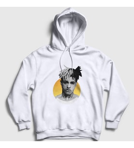 Presmono Unisex Gri Sun XXXTentacion Kapüşonlu Sweatshirt 49063tt (Beyaz)