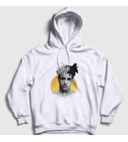 Presmono Unisex Gri Sun XXXTentacion Kapüşonlu Sweatshirt 49063tt (Beyaz)