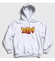 Presmono Unisex Beyaz Fire Logo Lordi Kapüşonlu Sweatshirt 379450tt (Beyaz)