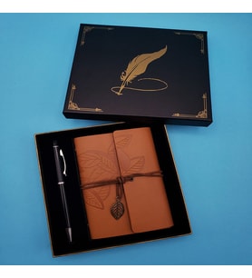 Deri Defter Kalem Seti (Taba)