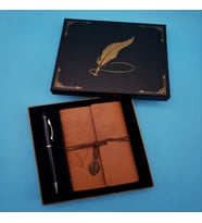 Deri Defter Kalem Seti (Taba)