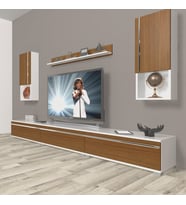 Decoraktiv Eko 270TA Mdf Tv Ünitesi Tv Sehpası (Beyaz - Ceviz)