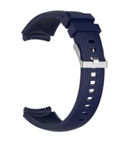 Samsung Galaxy Watch Gear S2 / 3 41mm Kordon Çizgili Silikon Kordon (Lacivert)