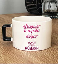 Kişiye Özel Boğa İkizler Burcu Hediye Lüks Fincan Doğum Günü Hediyesi (Siyah)