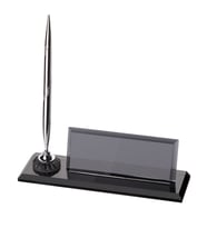 MAYER KRİSTAL FÜME GÜMÜŞ SET DESENLİ OFİS MASA ÜSTÜ İSİMLİĞİ HEDİYELİK MASA İSİMLİK 539-38 (Gümüş)