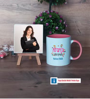 Arapça Öğretmeni Fotoğraflı Dekoratif Taş, Kupa Bardak Beyaz Hediye (Model 6)