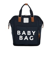 BAGMORİ Baby Bag Baskılı Cepli Anne Bebek Bakım Sırt Çantası (Lacivert)