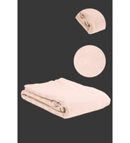 ERFAHOME Dama Desen Pamuklu Çift Kişilik Pike (Kahverengi Açık)