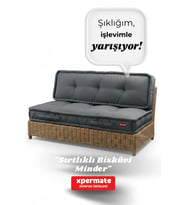 Bisküvi Yer Minderi 60x120 Kalın Palet Balkon Petek Önü Fermuarlı Minder (Antrasit)