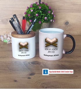 Kuran Kursu Hocası Kalemlik, Kupa Bardak T Kişiye Özel Hediye (Model 3)
